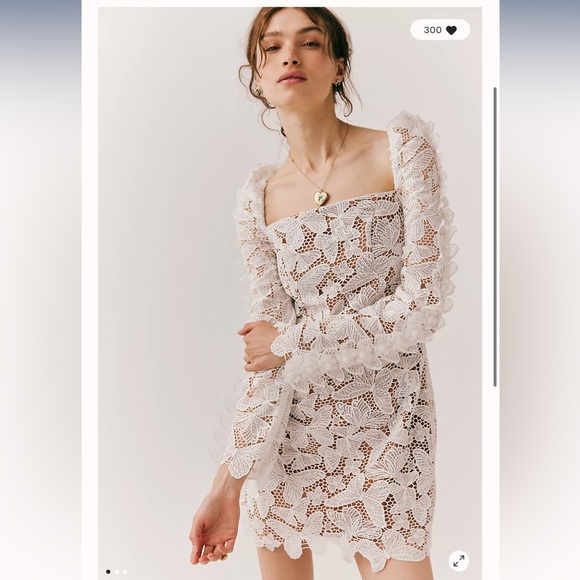 Free People Elliatt Verona Lace Embroidered Butterfly Mini Dress - Picture 1 of 8